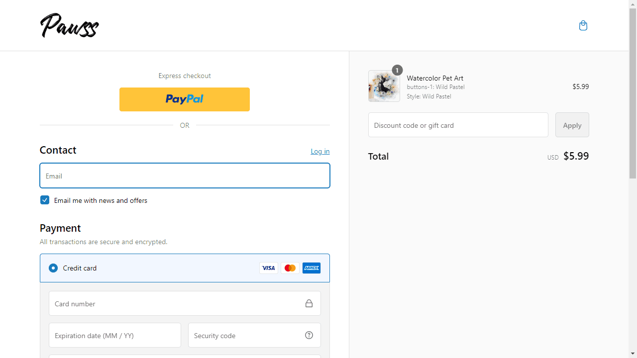 How to apply Pawss coupon code